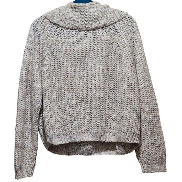 moon and madison chunky cowl neck multicolor confetti long sleeve knit sweater S - Picture 2 of 8